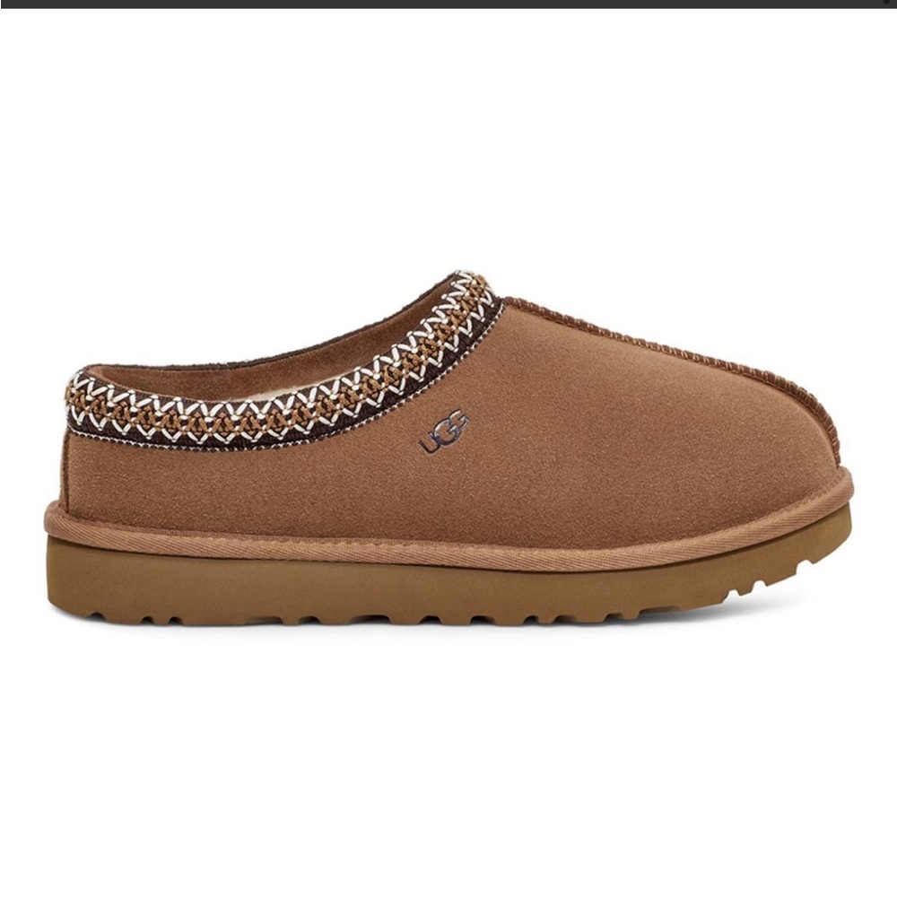 UGG Tasman Chestnut Brown Suede Slippers Size 9 New with Box